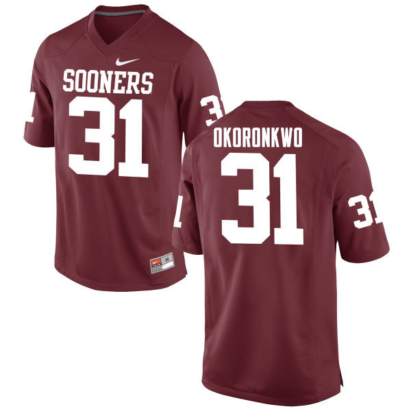 Men Oklahoma Sooners #31 Ogbonnia Okoronkwo College Football Jerseys Game-Crimson